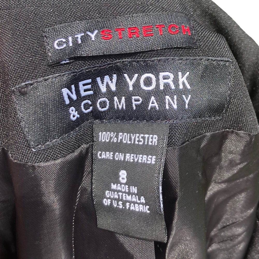 New York & Company Classic Black Stretch Blazer size 8 - Picture 2 of 8